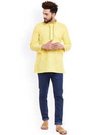 SOJANYA Kurta Pendek Kuning Lelaki