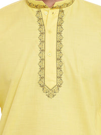 SOJANYA Kurta Pendek Kuning Lelaki