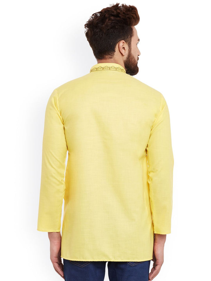 SOJANYA Kurta Pendek Kuning Lelaki