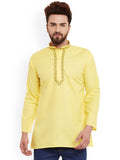 SOJANYA Kurta Pendek Kuning Lelaki