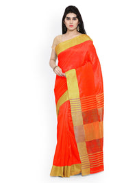 Saree mall Orange Art Silk Saree