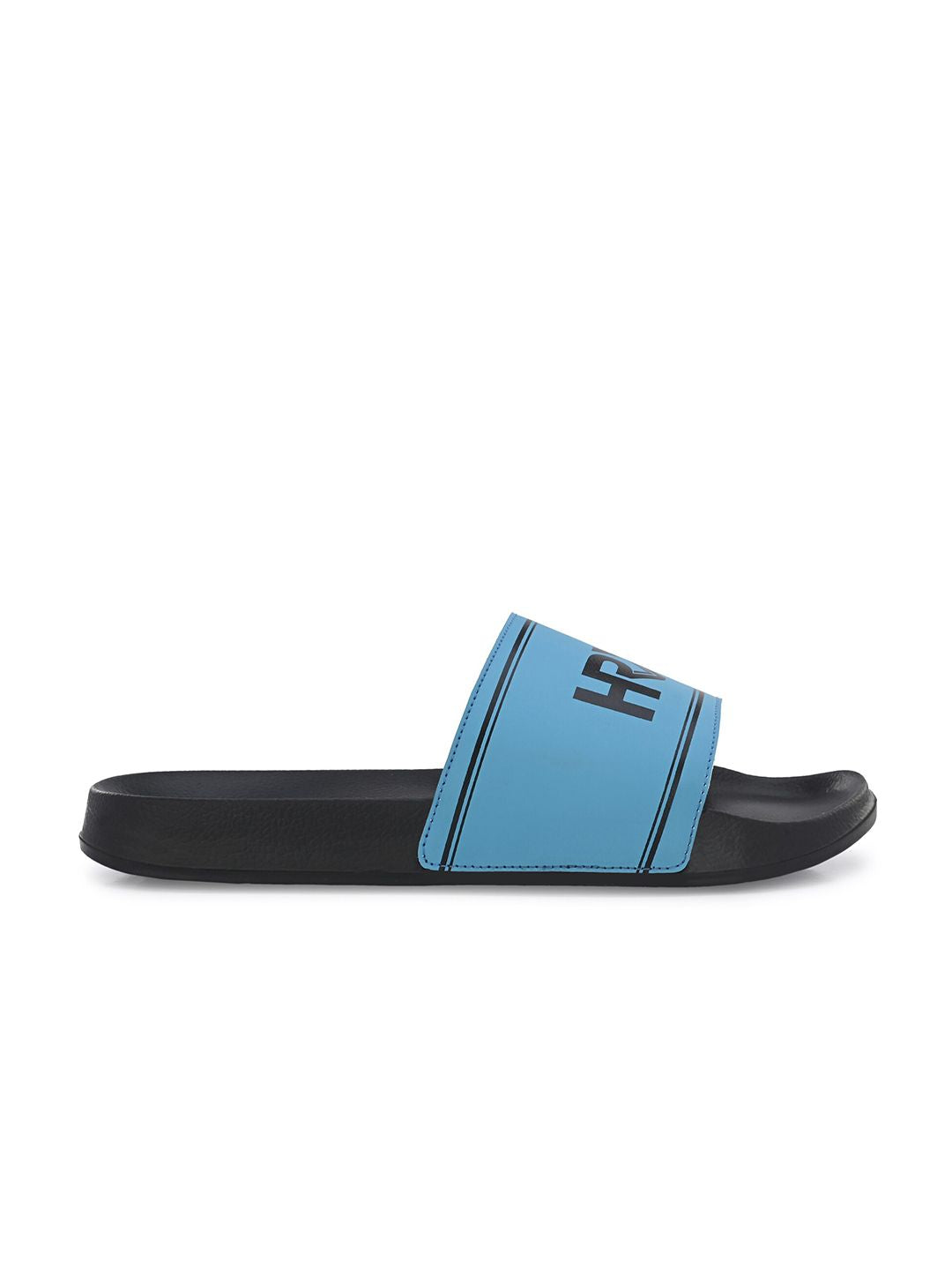 HRX by Hrithik Roshan Men Blue & Black Brand Logo Printed Sliders