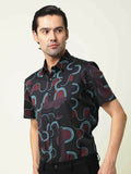 RARE RABBIT Men Printed Slim Fit Casual Shirt