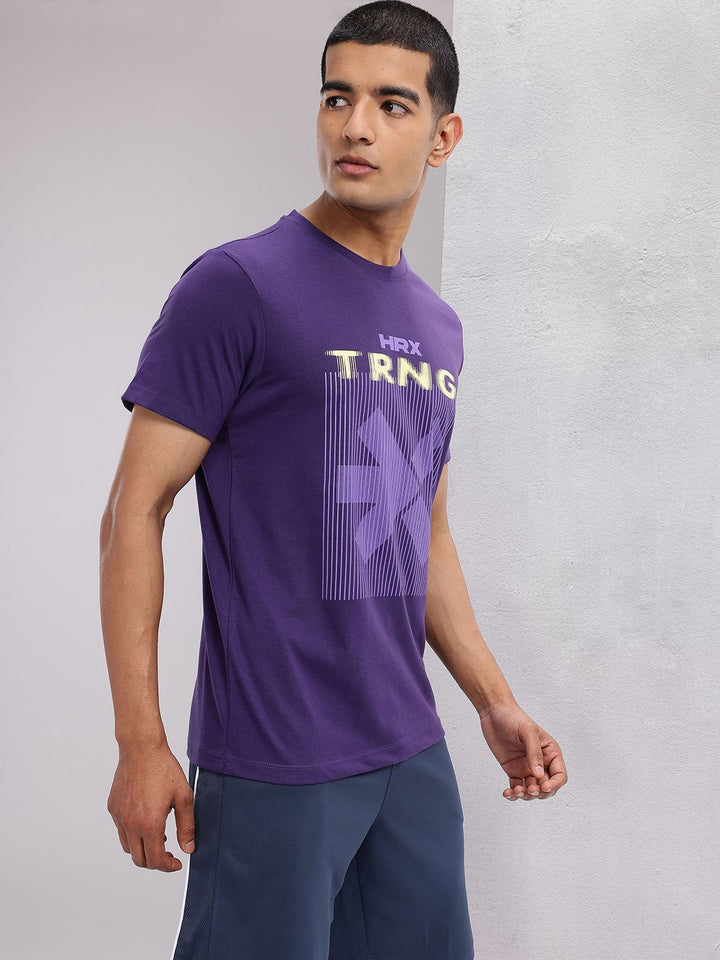 HRX by Hrithik Roshan Brand Logo Print Training T-shirt