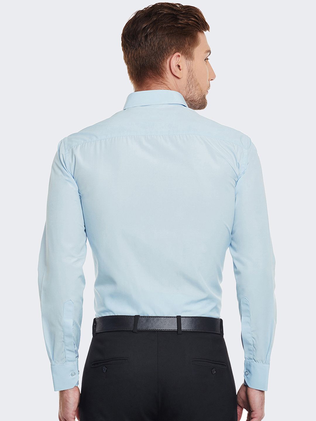 Hancock Men Slim Fit Solid Wrinkle Resistant Formal Shirt
