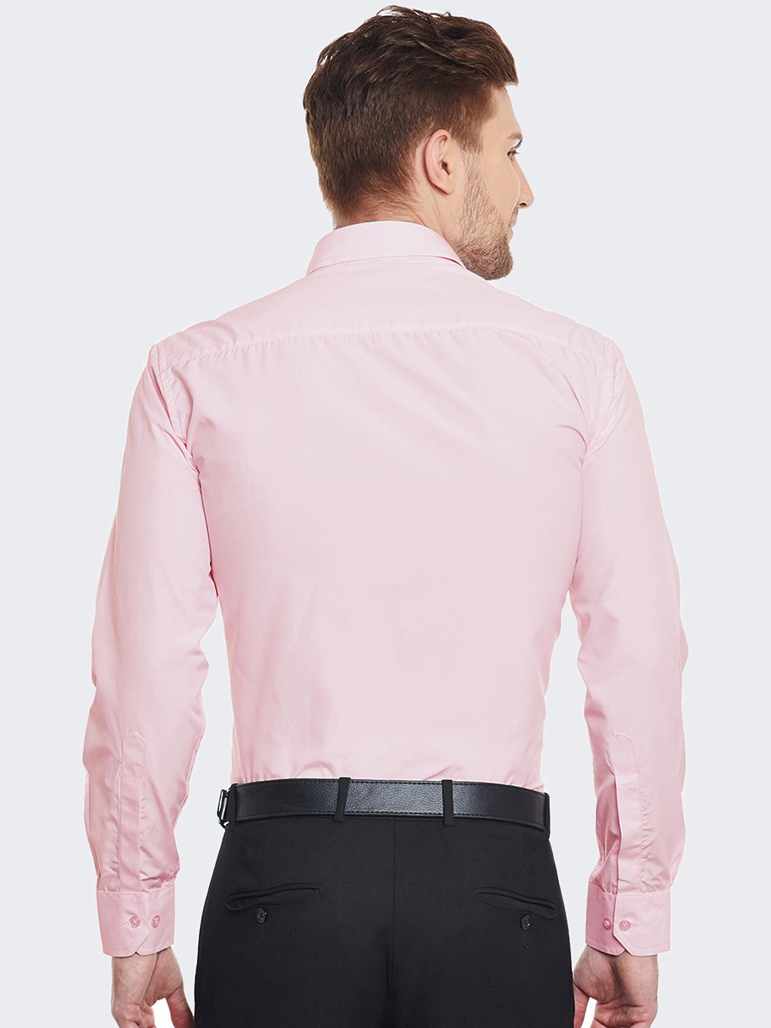 Hancock Men Slim Fit Solid Wrinkle Resistant Formal Shirt