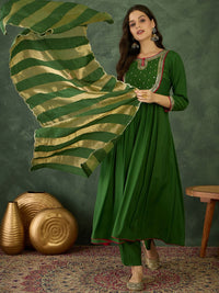 KALINI Women Embroidered A-Line Kurta Set