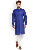 SOJANYA Lelaki Biru Solid Kurta Lurus