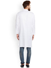SOJANYA Lelaki Putih Solid Kurta Lurus