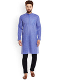 SOJANYA Lelaki Biru Solid Kurta Lurus