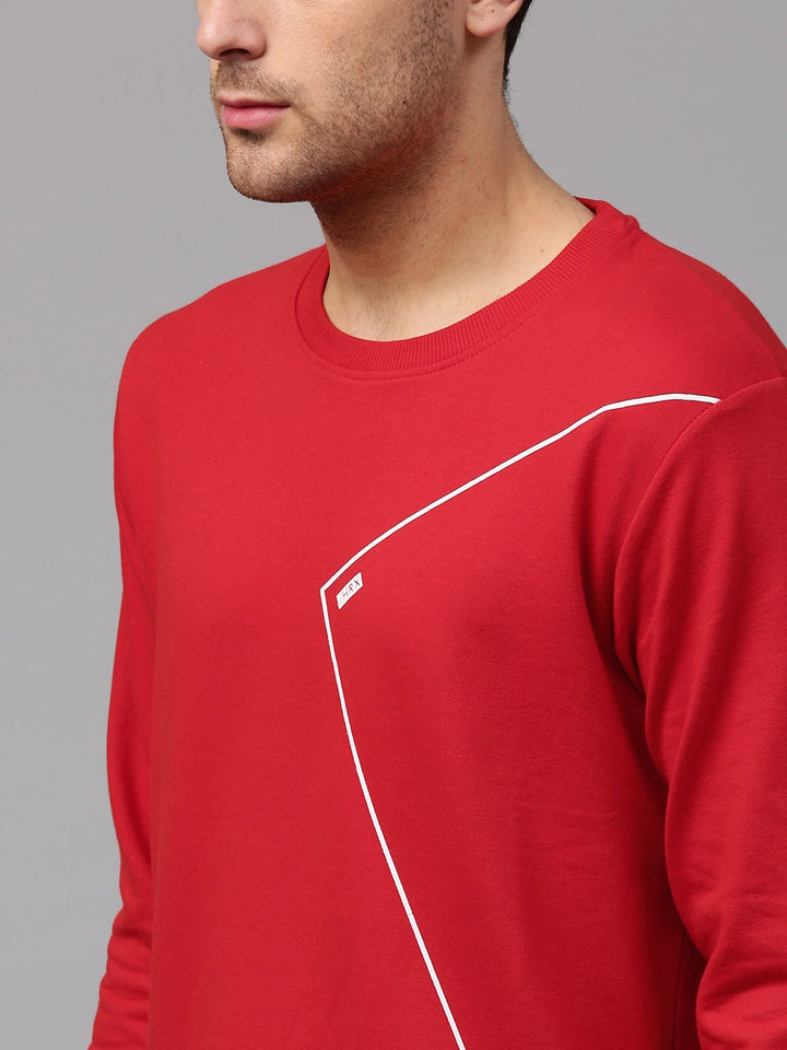 HRX by Hrithik Roshan Men Red Solid Sweatshirt