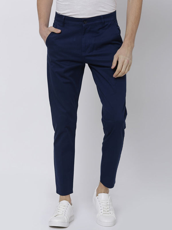 HIGHLANDER Men Blue Tapered Fit Chinos