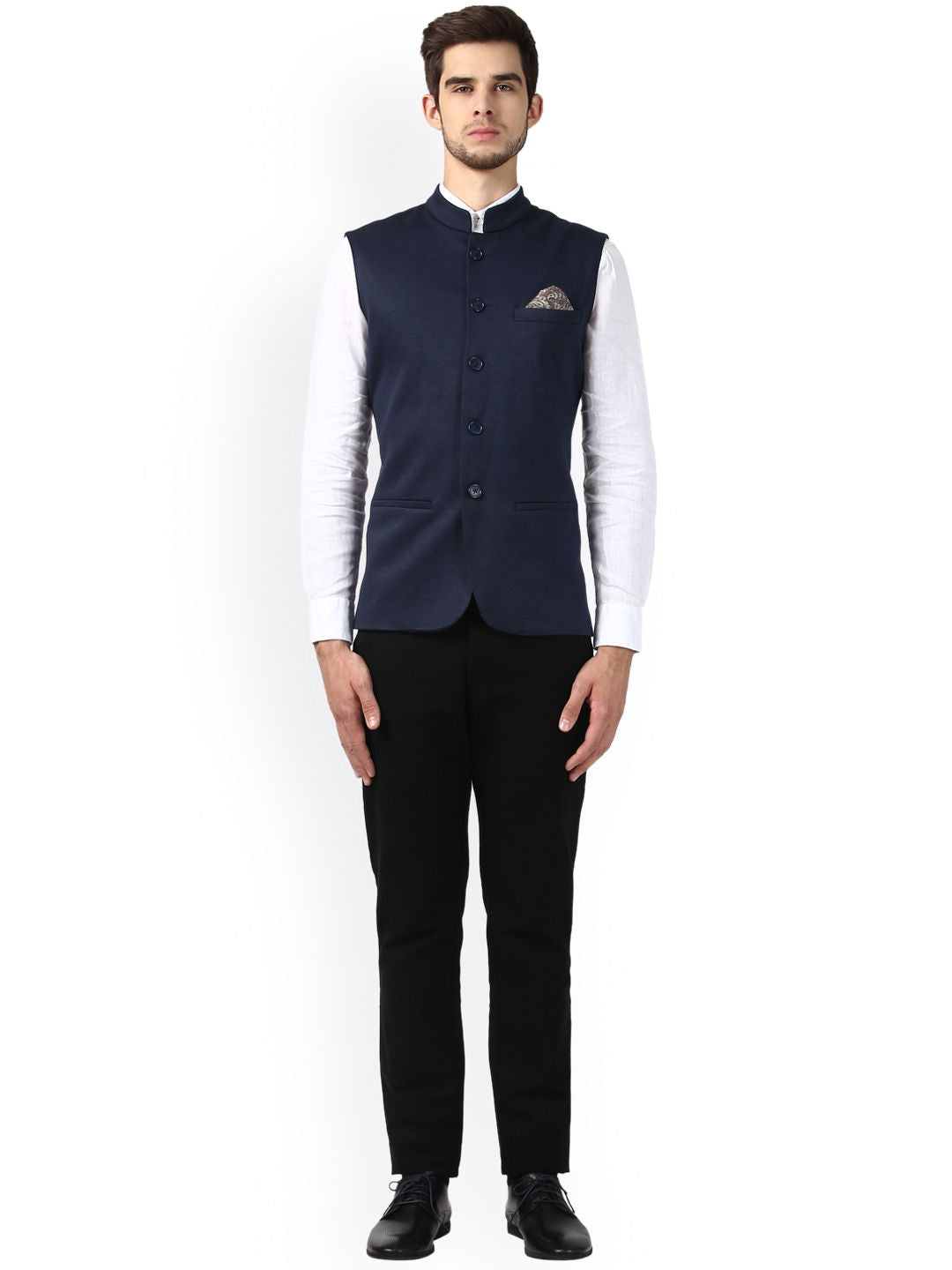 Park Avenue Blue Nehru Jacket