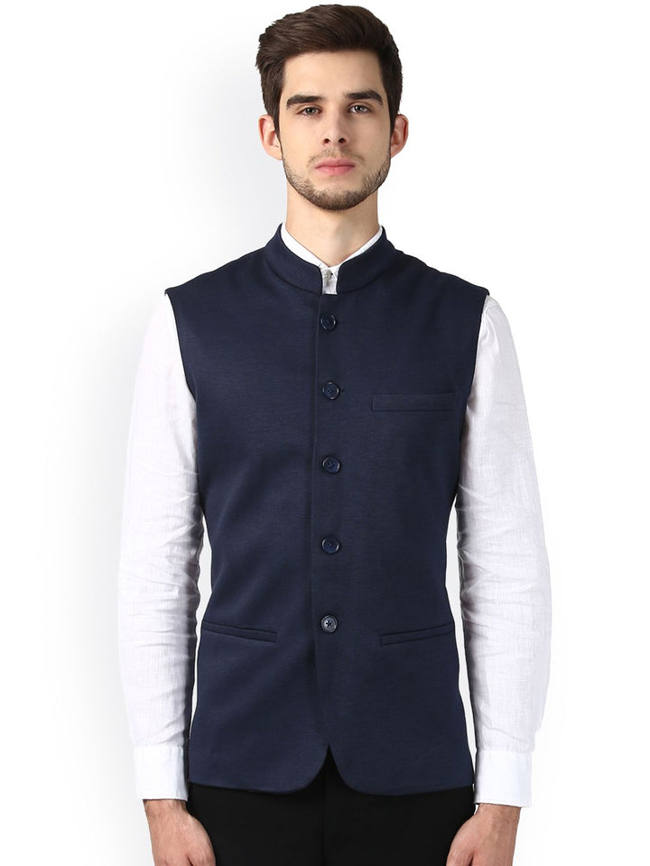 Park Avenue Blue Nehru Jacket