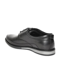 Red Chief Men Black Real Leather Semiformal Derbys