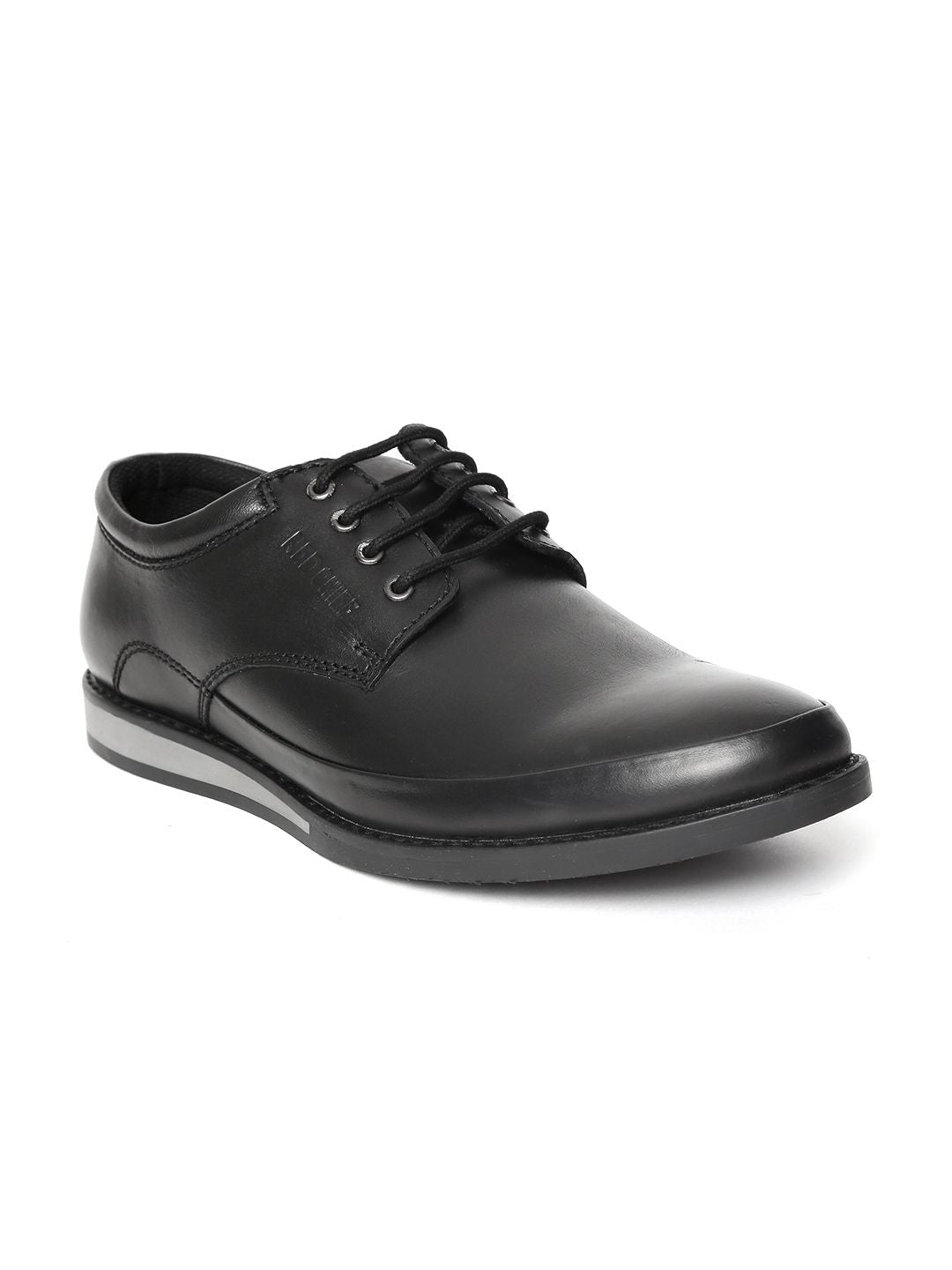 Red Chief Men Black Real Leather Semiformal Derbys