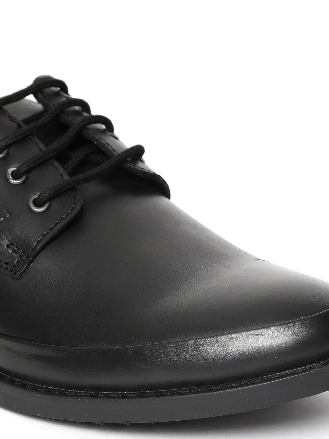 Red Chief Men Black Real Leather Semiformal Derbys