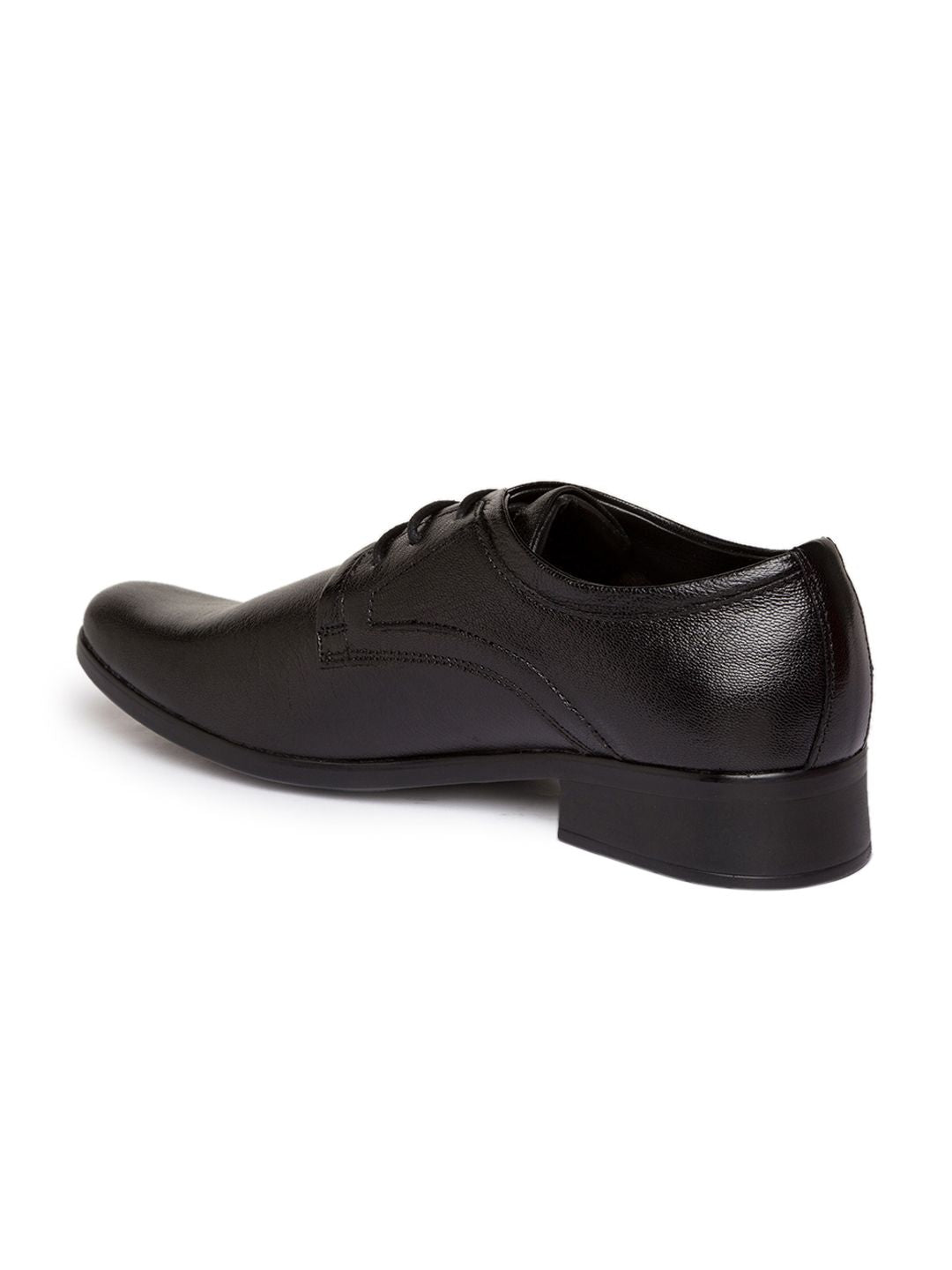 Red Chief Men Black Leather Derbys