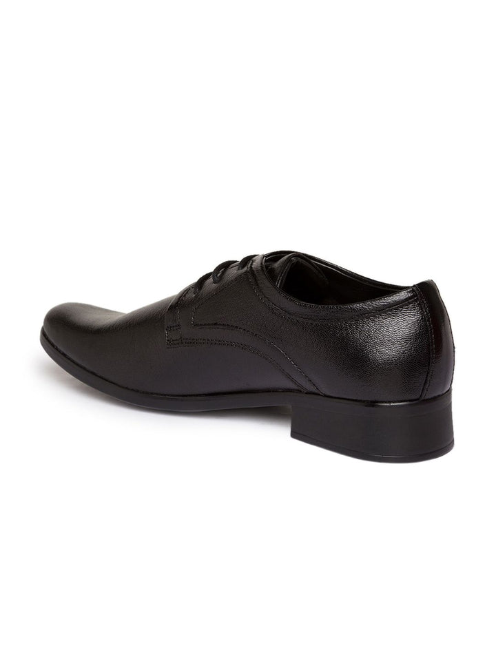 Red Chief Men Black Leather Derbys