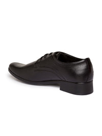 Red Chief Men Black Leather Derbys