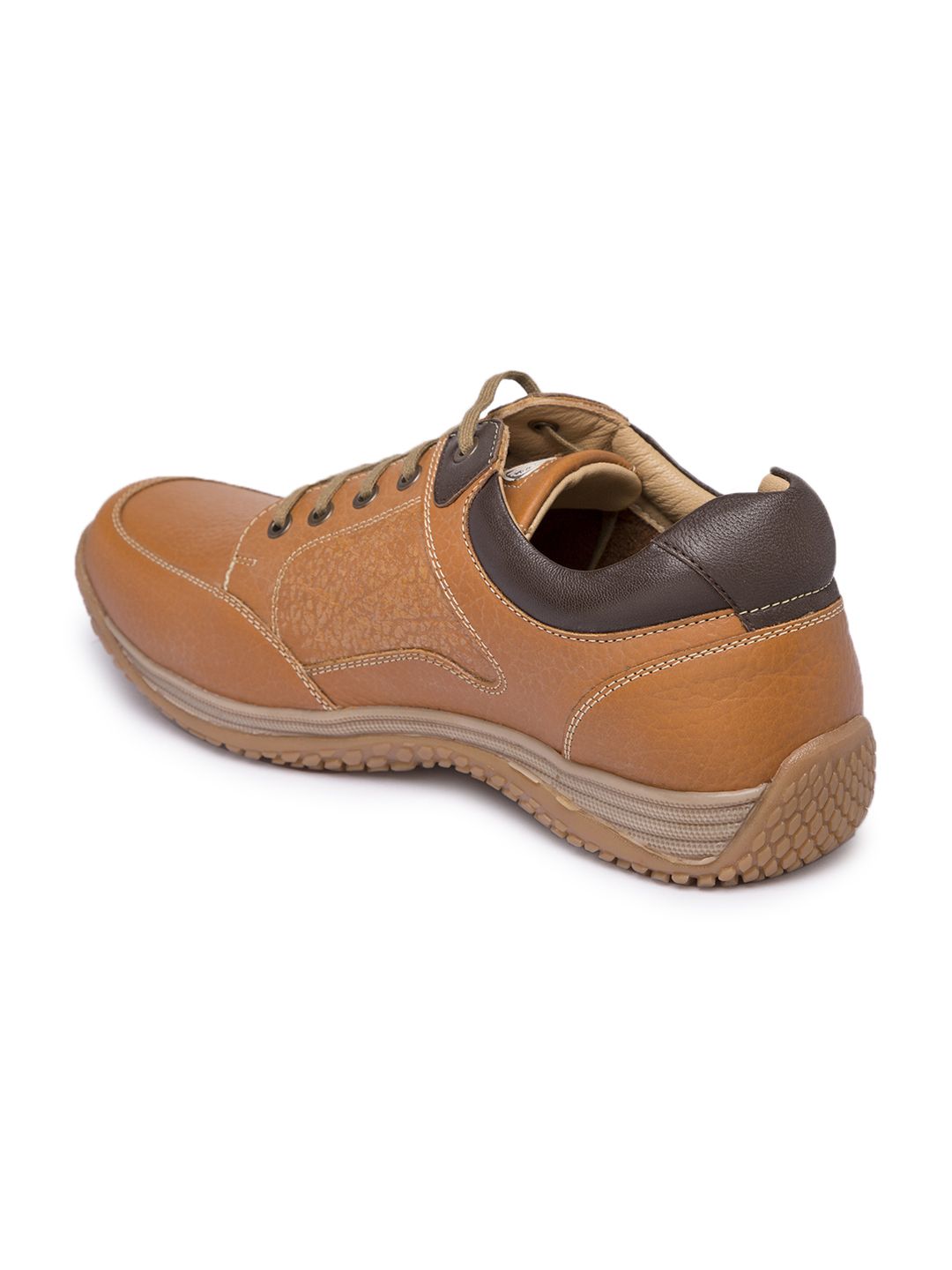 Red Chief Men Tan Solid Leather Derbys