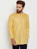 SOJANYA Lelaki Yellow Printed Straight Kurta