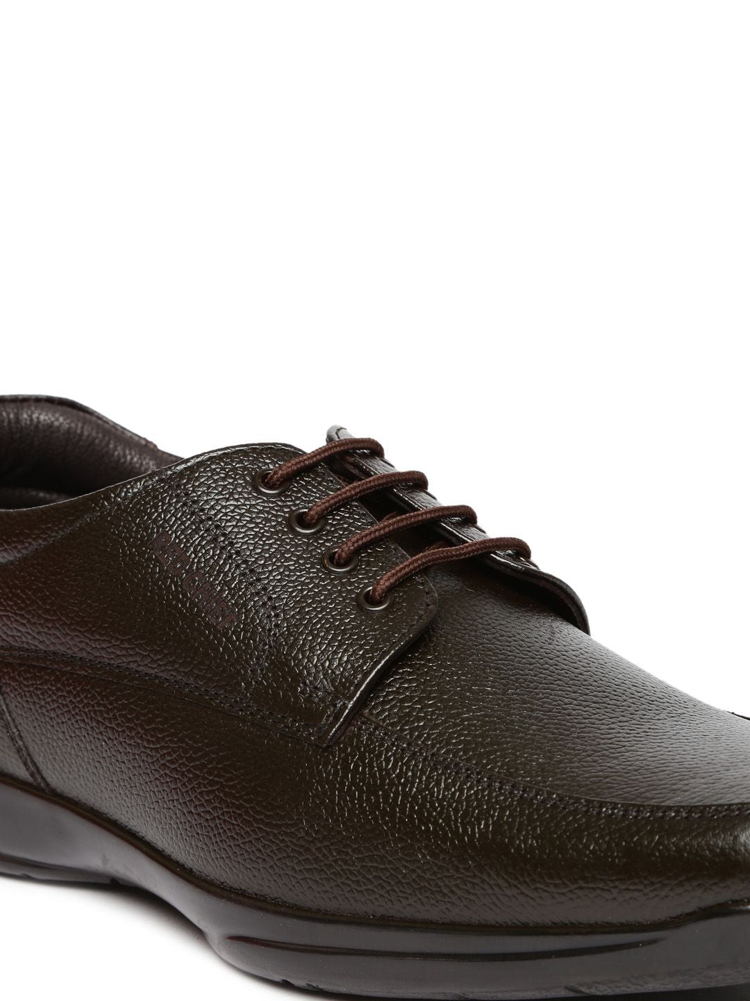 Red Chief Men Dark Brown Leather Derbys
