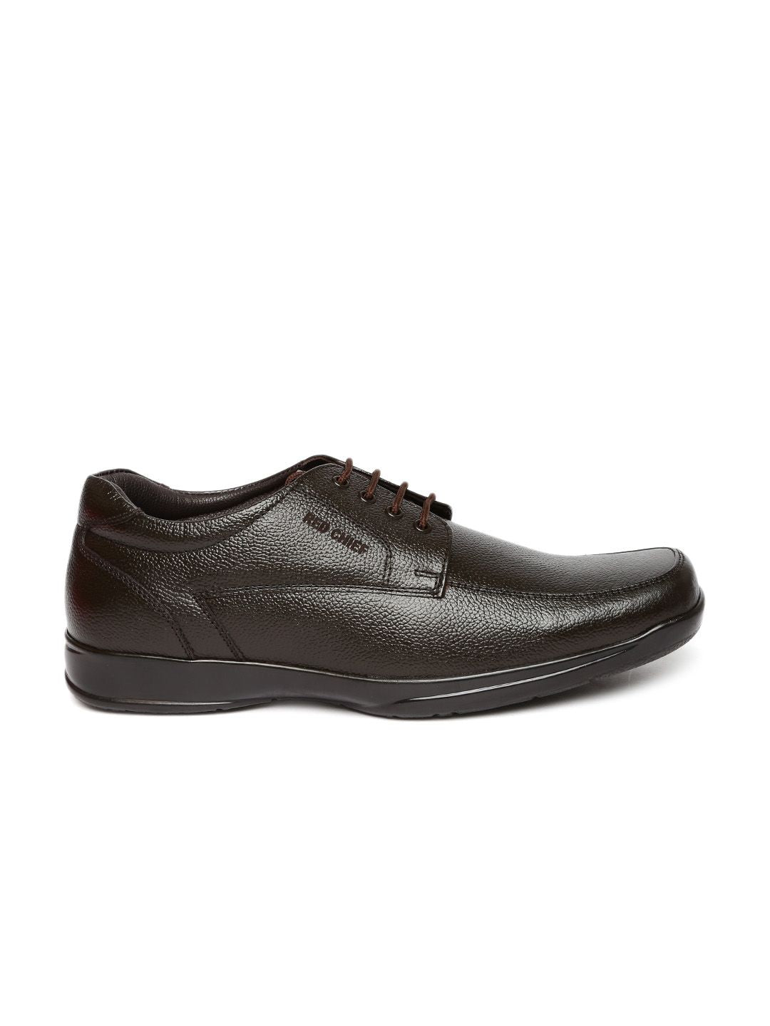 Red Chief Men Dark Brown Leather Derbys
