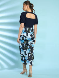 Antheaa Printed Draped Skirt & Top Co-Ords