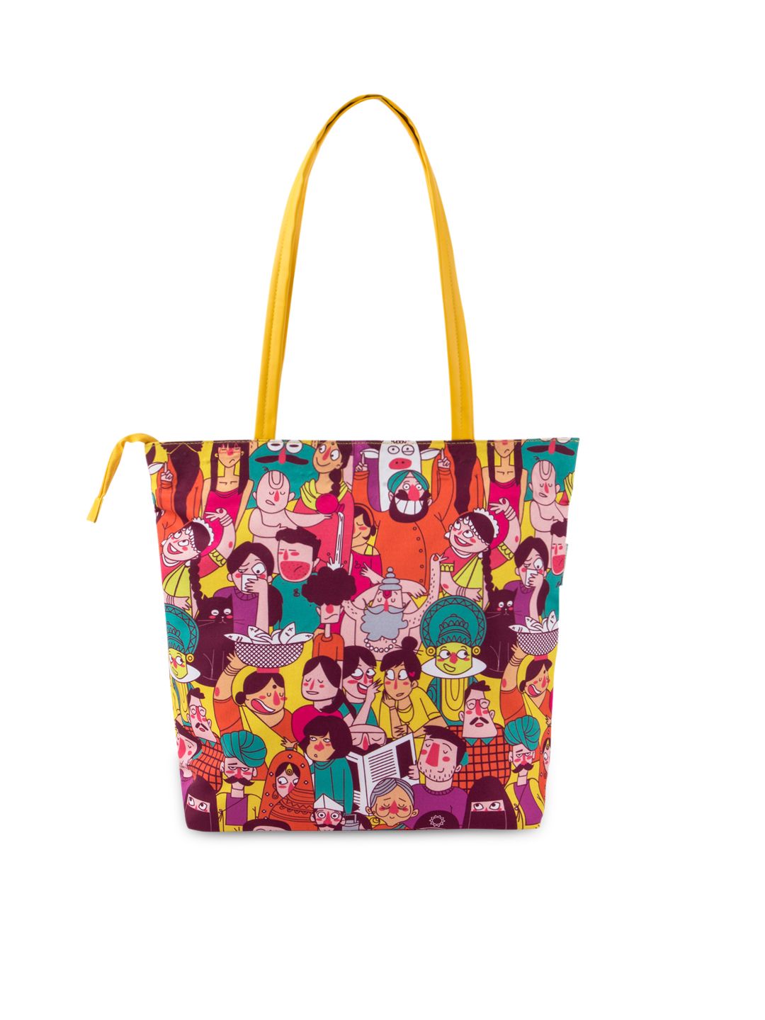 TEAL BY CHUMBAK Multicoloured Printed Tote Bag