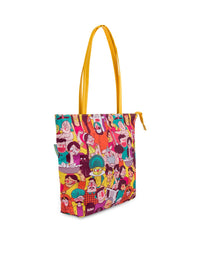 TEAL BY CHUMBAK Multicoloured Printed Tote Bag