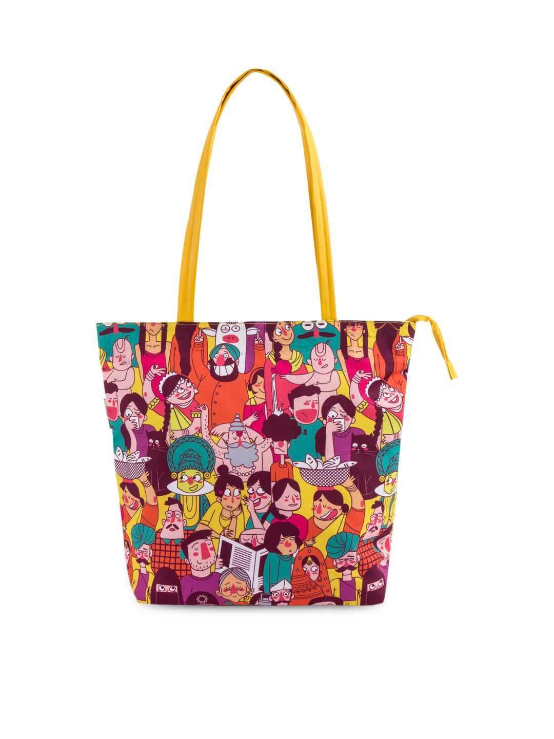 TEAL BY CHUMBAK Multicoloured Printed Tote Bag