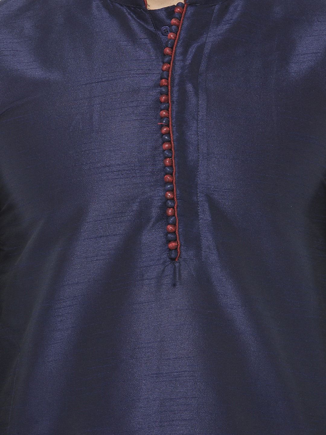 SOJANYA Lelaki Navy Blue Solid Kurta Lurus