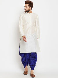 SOJANYA Men Off-White Solid Straight Kurta