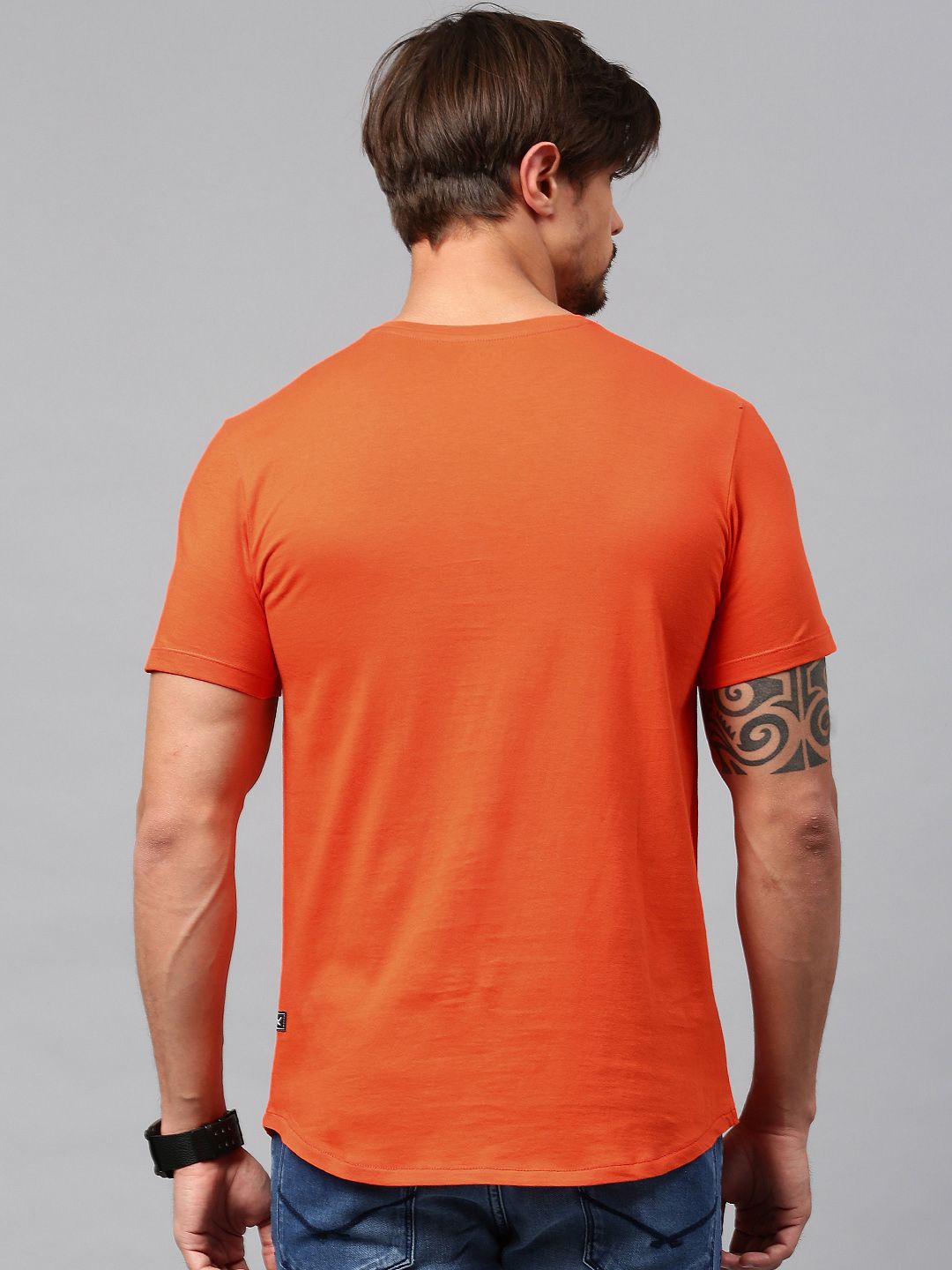 HRX by Hrithik Roshan Men Orange Printed T-shirt