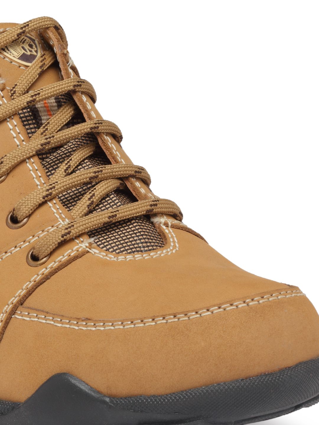Red Chief Men Tan Brown Leather Sneakers