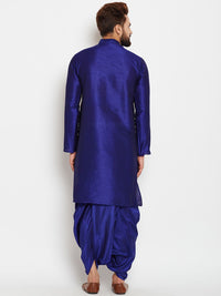 SOJANYA Men Blue Solid Straight Kurta