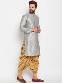 SOJANYA Lelaki Grey Solid A-Line Kurta