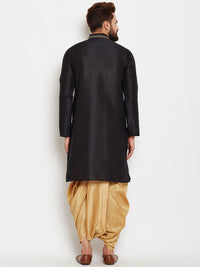 SOJANYA Kurta A-Line Design Tenunan Hitam Lelaki