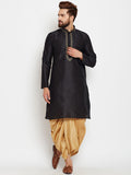 SOJANYA Kurta A-Line Design Tenunan Hitam Lelaki