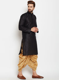 SOJANYA Lelaki Hitam Solid A-Line Kurta