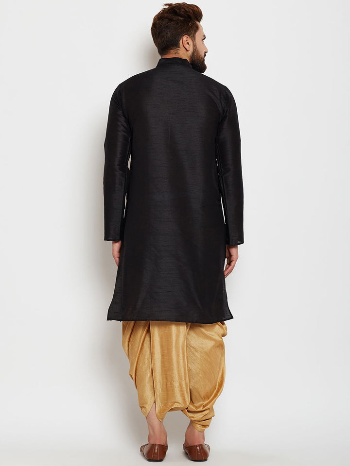SOJANYA Lelaki Hitam Solid A-Line Kurta