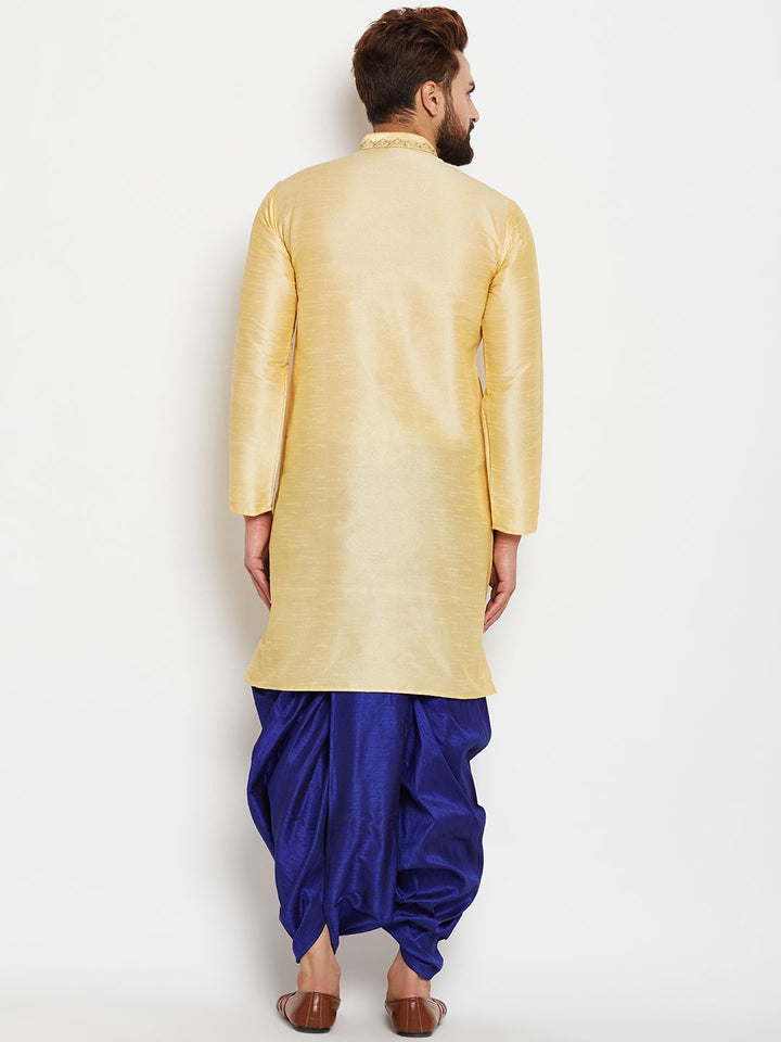 SOJANYA Kurta A-Line Design Tenunan Kuning Lelaki