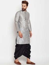 SOJANYA Men Grey Solid A-Line Kurta