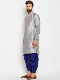 SOJANYA Men Grey Solid A-Line Kurta
