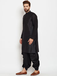 SOJANYA Lelaki Hitam Solid A-Line Kurta