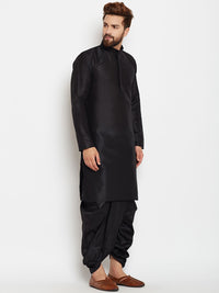 SOJANYA Lelaki Hitam Solid A-Line Kurta