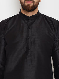 SOJANYA Lelaki Hitam Solid A-Line Kurta
