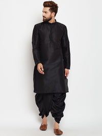 SOJANYA Lelaki Hitam Solid A-Line Kurta