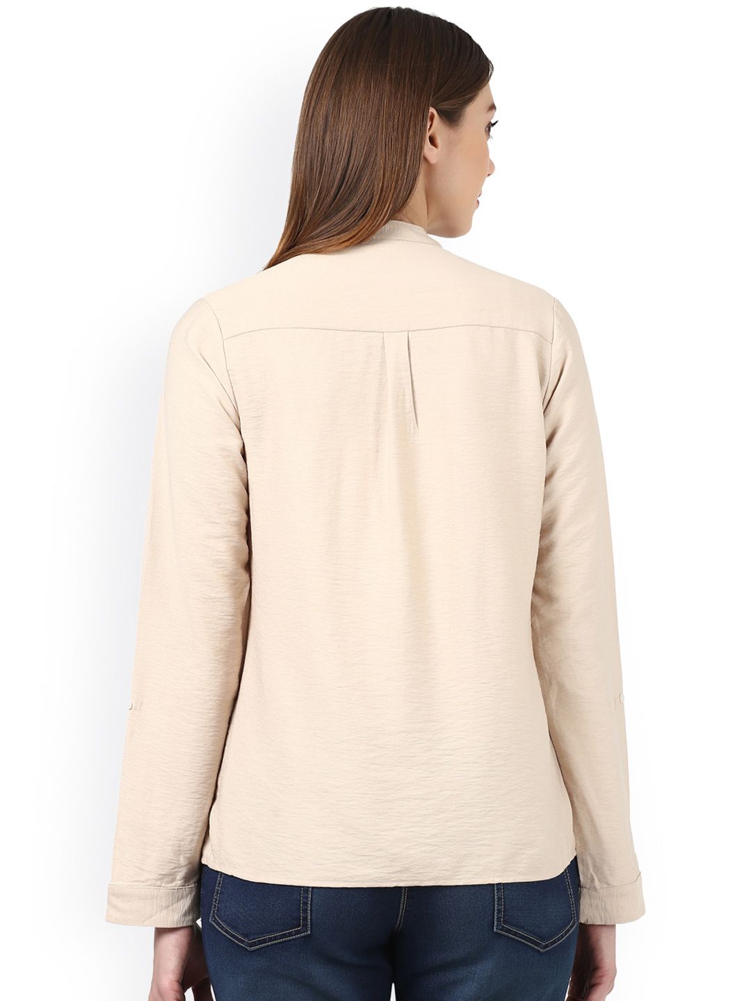 Park Avenue Women Beige Solid Top